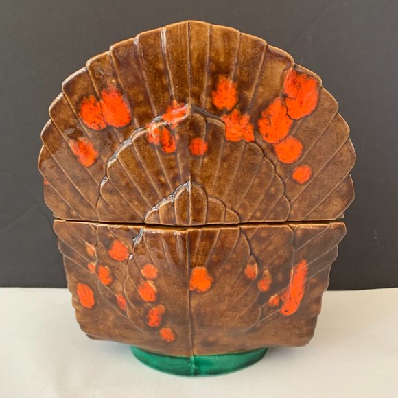 VTG Art Studio Ceramic Turkey Cookie Jar Fall Autumn Thanksgiving Decor w/Lid - Picture 3 of 8